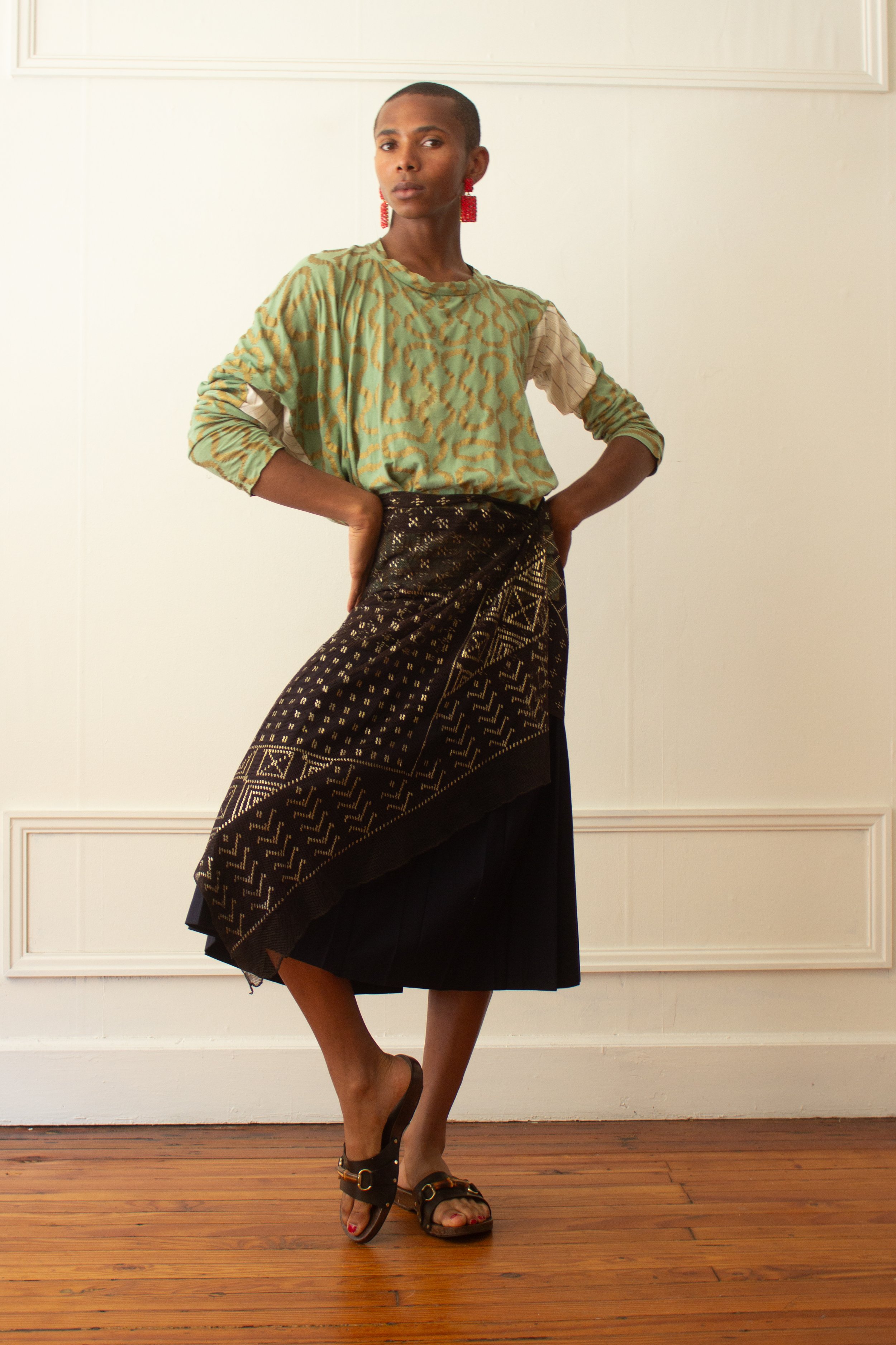 1981 Vivienne Westwood World's End Pirate Squiggle Print T-Shirt 1981 Vivienne Westwood World's End Pirate Squiggle Print T-Shirt